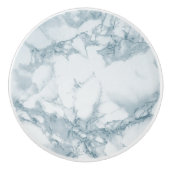 Bouton De Porte En Céramique Marbre bleu clair (Devant)