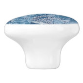 Bouton De Porte En Céramique Marbre bleu et gris (Côté)