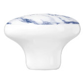 Bouton De Porte En Céramique Marbre bleu foncé profond (Côté)