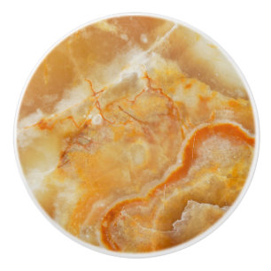 Bouton De Porte En Céramique Marbre Brown et beige