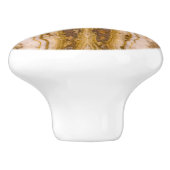 Bouton De Porte En Céramique Marbre gris beige Brown (Côté)