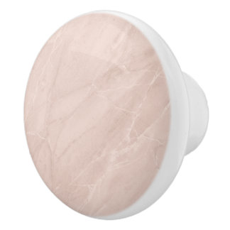 Bouton De Porte En Céramique Marbre Rose Clair Élégant Design Moderne