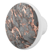 Bouton De Porte En Céramique Marbre rose gris or design moderne (Droite)