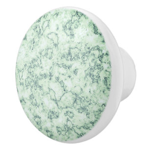 Bouton De Porte En Céramique marbre vert abstrait déco
