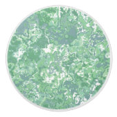 Bouton De Porte En Céramique Marbre vert monochrome (Devant)