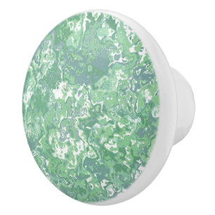 Bouton De Porte En Céramique Marbre vert monochrome
