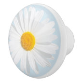 Bouton De Porte En Céramique marguerite blanche (Droite)