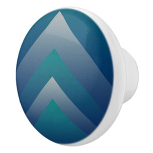 Bouton De Porte En Céramique Marine gris turquoise
