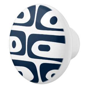 Bouton De Porte En Céramique Marine minimaliste du Piquet moderne du milieu du