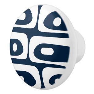 Bouton De Porte En Céramique Marine minimaliste du Piquet moderne du milieu du