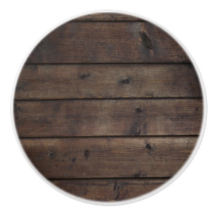 Bouton De Porte En Céramique Marron Rustique Grange Bois Ferme Cabane Campagne