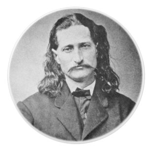 Bouton De Porte En Céramique Marshal Wild Bill Hickok Old West Gunfighter