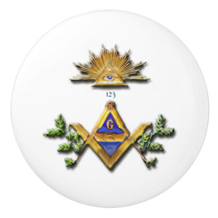 Bouton De Porte En Céramique Masonic Life