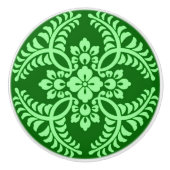 Bouton De Porte En Céramique Médaillon japonais Motif, Jade Green (Devant)