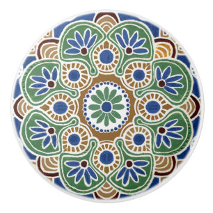 Bouton De Porte En Céramique Médaillon multicolore tiroir tireur Ceramic Knob