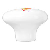 Bouton De Porte En Céramique Méduse arc-en-ciel (Côté)