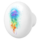 Bouton De Porte En Céramique Méduse arc-en-ciel (Droite)