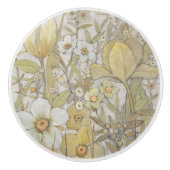 Bouton De Porte En Céramique Mélanger floral (Devant)