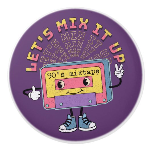 Bouton De Porte En Céramique Mélangons-le. (Devant)