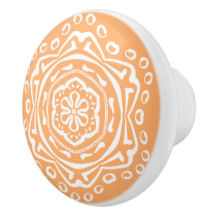 Bouton De Porte En Céramique Melon Mandala