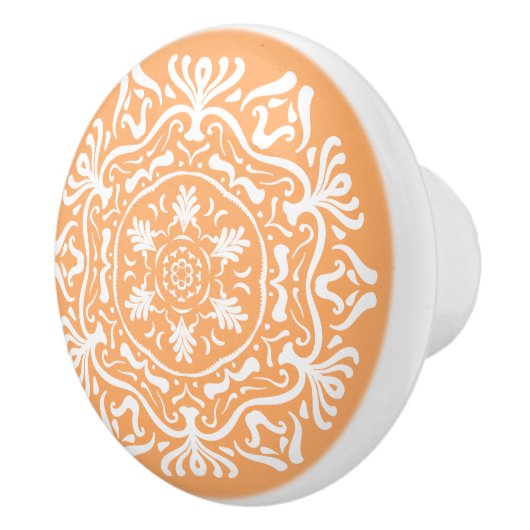 Bouton De Porte En Céramique Melon Mandala (Droite)