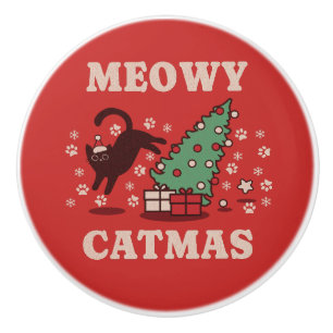 Bouton De Porte En Céramique Meowy Catmas