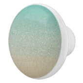 BOUTON DE PORTE EN CÉRAMIQUE "MER DES CARAÏBES ET SABLE BLEU VERT CLAIRS " (Droite)