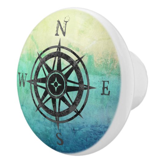 Bouton De Porte En Céramique Mer Ombre turquoise (Droite)