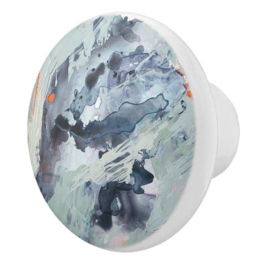 Bouton De Porte En Céramique Mer polyphonique - Bleu (Droite)