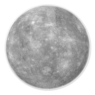 Bouton De Porte En Céramique Mercure Cratères Système Solaire Planète Virgo Moo