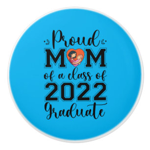 Bouton De Porte En Céramique Mère Cadeau Fier Maman D'Une Classe De 2022 Diplôm