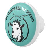 Bouton De Porte En Céramique Mes chèvres sont mon monde (Droite)