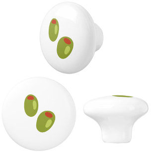Bouton De Porte En Céramique Meuble à tiroir blanc avec porte style olive verte