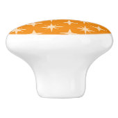 Bouton De Porte En Céramique Mi-siècle : Débute atomique sur orange (Côté)