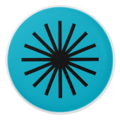 Bouton De Porte En Céramique Mid Century Modern Starburst (Devant)