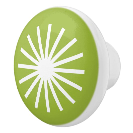 Bouton De Porte En Céramique Mid Century Modern Starburst (Droite)