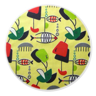 Bouton De Porte En Céramique Mid Century moderne Design atomique Tige en céram