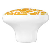 Bouton De Porte En Céramique Mini-mosaïque jaune or et blanc (Côté)