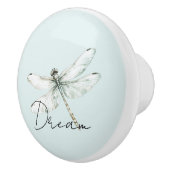 Bouton De Porte En Céramique Mint Dragonfly Dream (Droite)