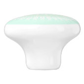 Bouton De Porte En Céramique Mint Green Mandala Pastel Moderne (Côté)