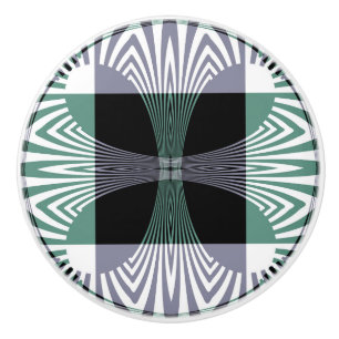 Bouton De Porte En Céramique Mirage infini de verre à quatre pétales brillant M