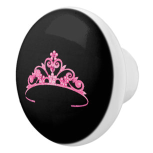 Bouton De Porte En Céramique Miss America Princess Crown Ceramic Cabinet Knob