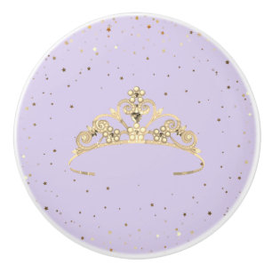 Bouton De Porte En Céramique Miss America Princess Crown Ceramic Cabinet Knob