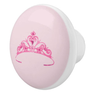 Bouton De Porte En Céramique Miss America Princess Crown Ceramic Cabinet Knob