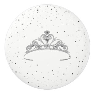 Bouton De Porte En Céramique Miss America Princess Crown Ceramic Cabinet Knob
