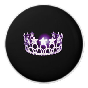 Bouton De Porte En Céramique Miss USA Lilac Crown Ceramic Cabinet Knob