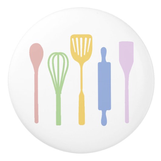 Bouton De Porte En Céramique Mod Kitchen Knows (Devant)