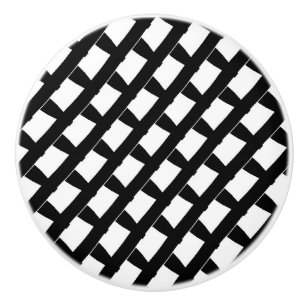 Bouton De Porte En Céramique mode motif blanche et noire