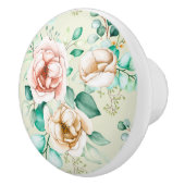 Bouton De Porte En Céramique Modèle floral (Droite)