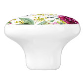 Bouton De Porte En Céramique Modèle floral (Côté)
